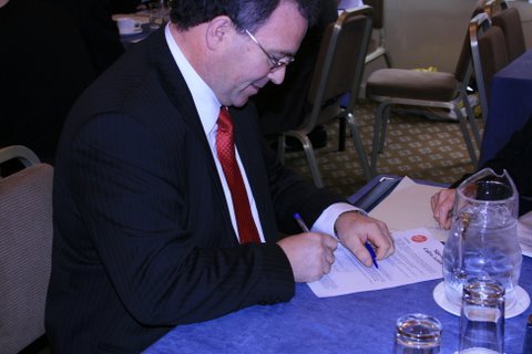 sean fleming signs the stop climate chaos call to action